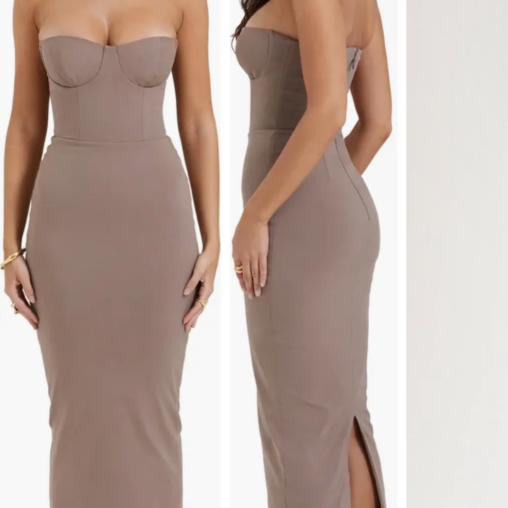 House of CB Lucia Strapless Corset Maxi Dress